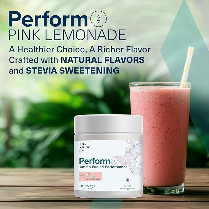 ??Perform Pre-Workout Powder with EAAs, Stevia-Sweetened Energy Support for Men & Women ??Pink Lemonade (6.7 oz)