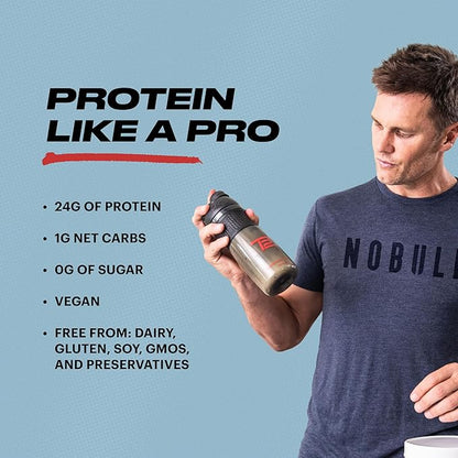 TB12 Plant Based Protein Powder by Tom Brady, 24g of Vegan Pea Protein, Low Sugar, Low Carb, Non-GMO, Meal Replacement, Keto Friendly, Paleo, Sugar Free, Cookies and Cream Flavor (30 Servings)
