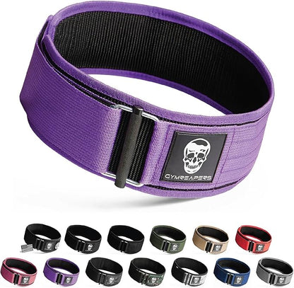 Gymreapers Quick Locking Weight Lifting Belt for Men Gym Belt for Powerlifting Deadlift Belt with 4 Inch Neoprene Metal Buckle Back Support Weightlifting Belt Women
