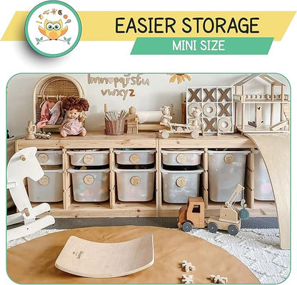 Balance Board - Wooden Wobble Board for Kids - Compact Balancing Trainer - Poplar Core - Eco-Coating - Sensory Motor Development - Core Strengthening - 17x12x3", Up to 480 lbs Capacity