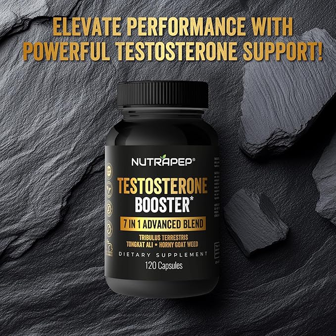 Testosterone Booster Supplement for Men - Natural Energy Enhancement Growth Builder Performance Enhancer - Muscle Building Gym Workout Sports Nutrition & Libido Enhancing Fast Acting Pills for Male