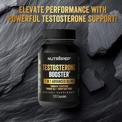 Testosterone Booster Supplement for Men - Natural Energy Enhancement Growth Builder Performance Enhancer - Muscle Building Gym Workout Sports Nutrition & Libido Enhancing Fast Acting Pills for Male
