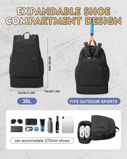 VENATIN Gym Backpack for Women Men,Cheer bag,Lightweight Gym Bag with Shoe Compartment, Waterproof