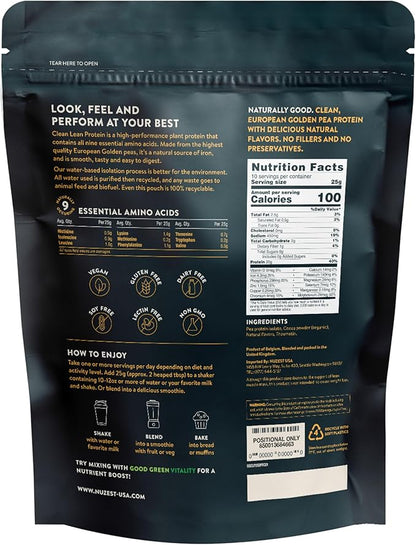 Nuzest - Pea Protein Powder - Clean Lean Protein, Premium Vegan Plant Based Protein Powder, Dairy Free, Gluten Free, GMO Free Protein Shake, Rich Chocolate, 8.8 oz