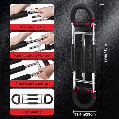 Twister Arm Trainer, 40-100Lb Adjustable Chest Workout Equipment, Portable Detachable Chest Workout Device Equipment, Arm Trainer for Chest Clip Muscle & Arm Strength, Red and Blue (Random Color)