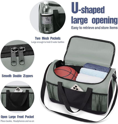 BuyAgain Duffle Bag, 17" Small Travel Carry On Sport Duffel Gym Bag.