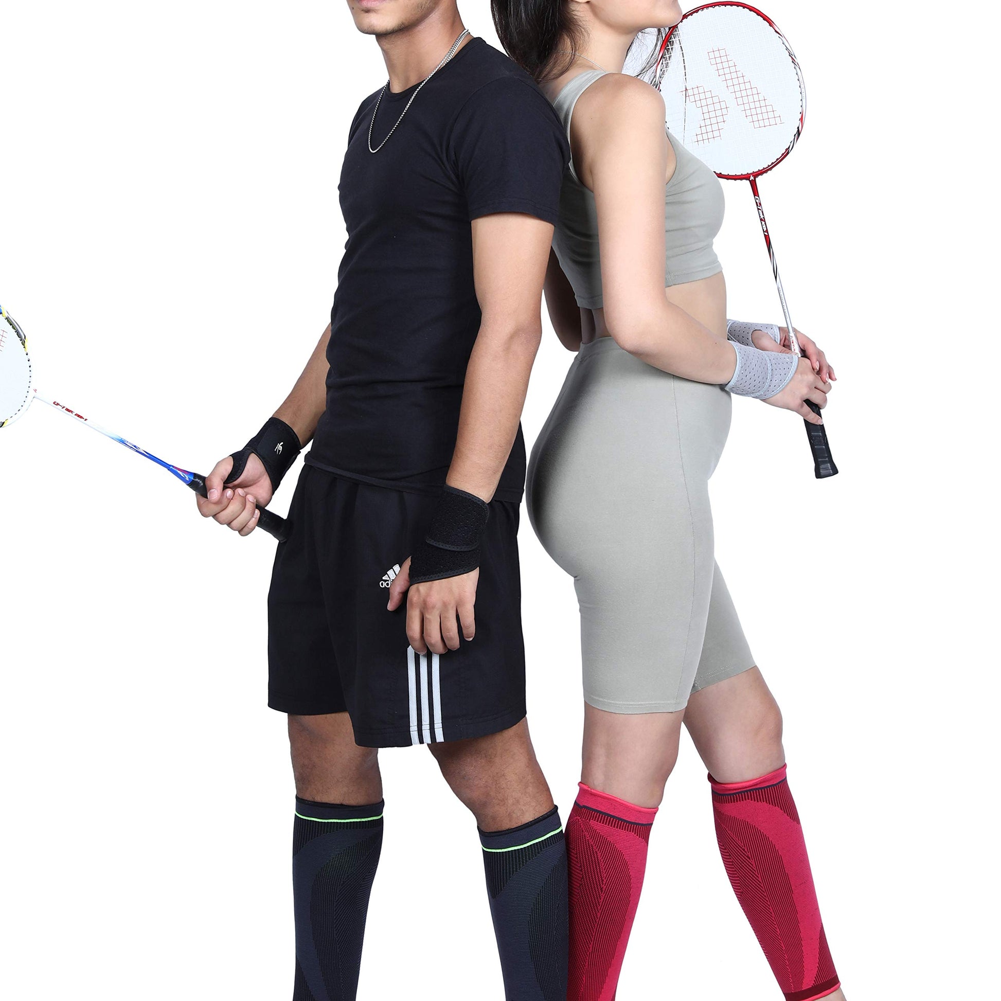 HiRui 2 Pack Wrist Compression Strap and Wrist Brace Sport Wrist Support for Fitness