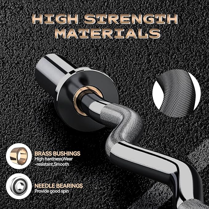 Barbell Bar for Weightlifting - 7FT Heavy Duty (1500LB/700LB), 4FT Short (500LB), 47" EZ Curl Bar - Fits 2" Standard Plates - Home Gym Strength Training