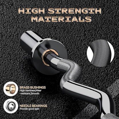 Barbell Bar for Weightlifting - 7FT Heavy Duty (1500LB/700LB), 4FT Short (500LB), 47" EZ Curl Bar - Fits 2" Standard Plates - Home Gym Strength Training