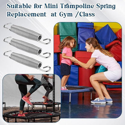 Tudomro Trampoline Springs 5.5 Inch Bulk Heavy Duty Stainless Steel Replacement Trampoline Springs with T-Hook Weather Resistant Metal Pulling Tool Accessories