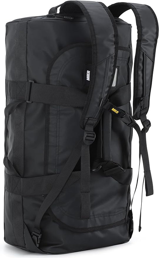 MIER Water Resistant Backpack Duffle Heavy Duty Convertible Duffle Bag with Backpack Straps for
