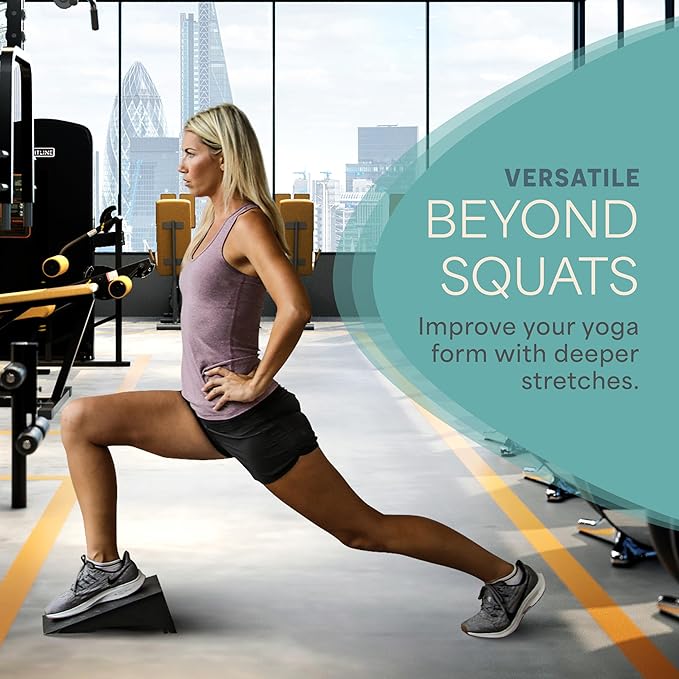 Lifepro 2pcs Metal Squat Wedge Block Non-Slip Squat Wedge with Resistance Band, Slant Board 1200 lbs Calf Stretcher Elevated Squat Tool for Squat and Stretching Exercises (Large 13.7")