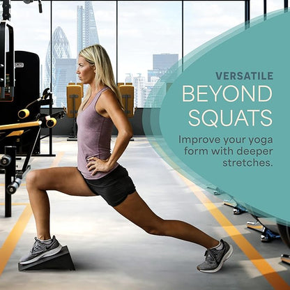 Lifepro 2pcs Metal Squat Wedge Block Non-Slip Squat Wedge with Resistance Band, Slant Board 1200 lbs Calf Stretcher Elevated Squat Tool for Squat and Stretching Exercises (Large 13.7")