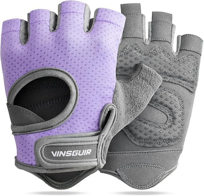 VINSGUIR Workout Gloves for Women and Men, Breathable Weight Lifting Gloves for Gym Exercise, Fitness, Training, and Cycling, with Excellent Grip and Cushion Pads