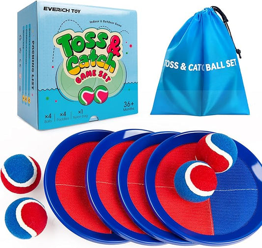 EVERICH Upgraded Toss and Catch Ball Game Set, Outdoor Games for Kids Outdoor Toys Yard Games