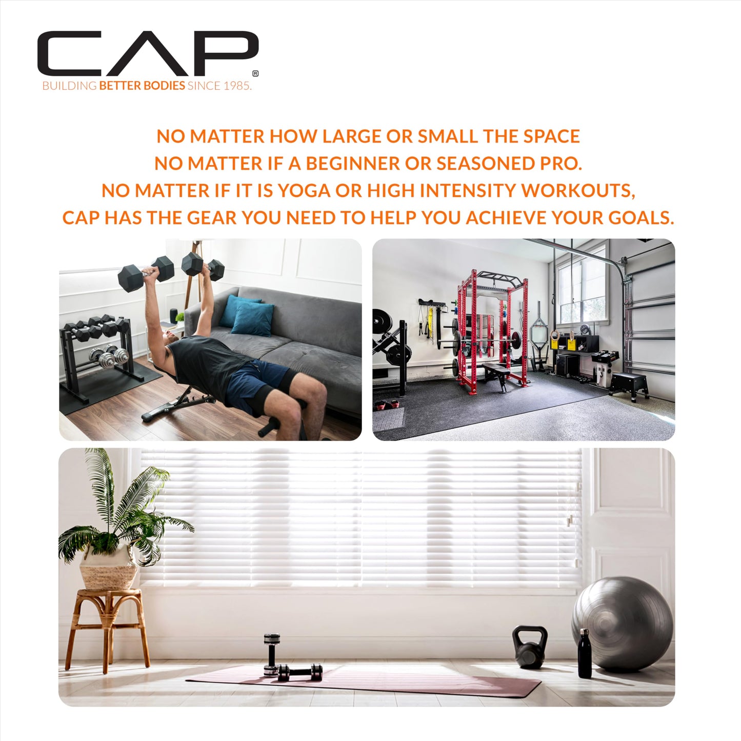 CAP Barbell Cast Iron Olympic Black Weight Plate, Set 2.5 lb x2, 5 lb x2 lb, 10 lb x2