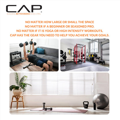 CAP Barbell Cast Iron Olympic Black Weight Plate, Set 2.5 lb x2, 5 lb x2 lb, 10 lb x2