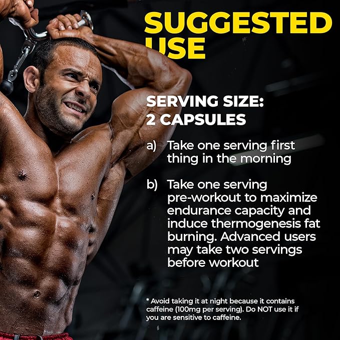 Avry Labs Extreme Anabolic Supplement ??Pre-Workout Dietary Supplement, Lean Muscle Builder & Fat Burner ??Supports Protein Synthesis, Testosterone Levels & Muscle Growth ??Vegan, 60 Capsules