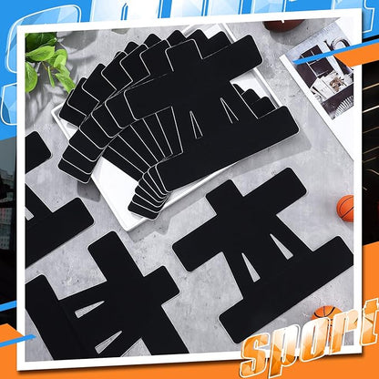 20 Count Kinesiology Tape for Shoulder Pain Relief Pre Cut Sports Waterproof Breathable Enhance Elastic Kinesiology Athletic Tape for Shoulder Support and Muscle Baseball Sports(Black)