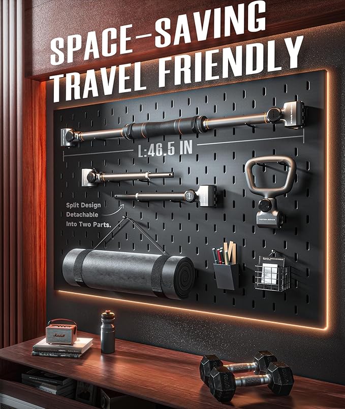 Flexible Dumbbell Converter - 260 LBS Weight Capacity Adjustable Alloy Steel Bar丨Convert Dumbbells to Barbell, Enhanced Compatibility for Wide Range of Dumbbells for Home Weight Lifting