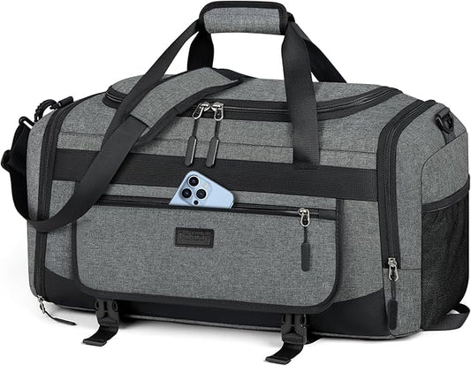 IGOLUMON Gym Bag for Men 55L Sports Duffel Bags Gym Duffle Bag Women with Shoe Compartment & Wet