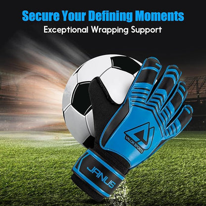 Soccer Goalkeeper Gloves with Finger Protection to Prevent Injuries, Strong Grip for Tough Tackles, Breathable Goal Keeper Gloves for for Kids, Youth and Adult