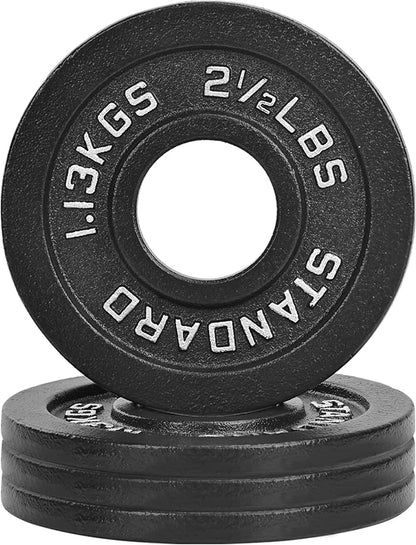Olympic Cast Iron 2-Inch Weight Plate for Strength Training & Weightlifting, Home Gym, Multiple Weights Available