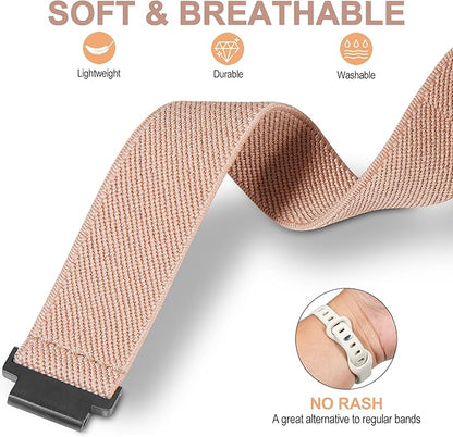 Elastic Nylon Watchband Compatible with Garmin Forerunner 235/220/230/620/630/735XT,Soft Adjustable Sport Stretchy Replacement Strap for Forerunner 235 Lite/Approach S20/S6/S5 Accessory