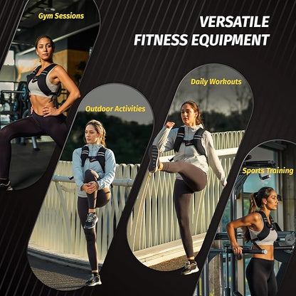 ZELUS Weighted Vest, Z-Fit Soft Iron Weighted Vest for Women and Men, 5/10/15 lb Weight Vest with Reflective Stripes & Adjustable Straps, Ultra Thin Weight Vest for Home Gym Strength Training Weight Loss Workout