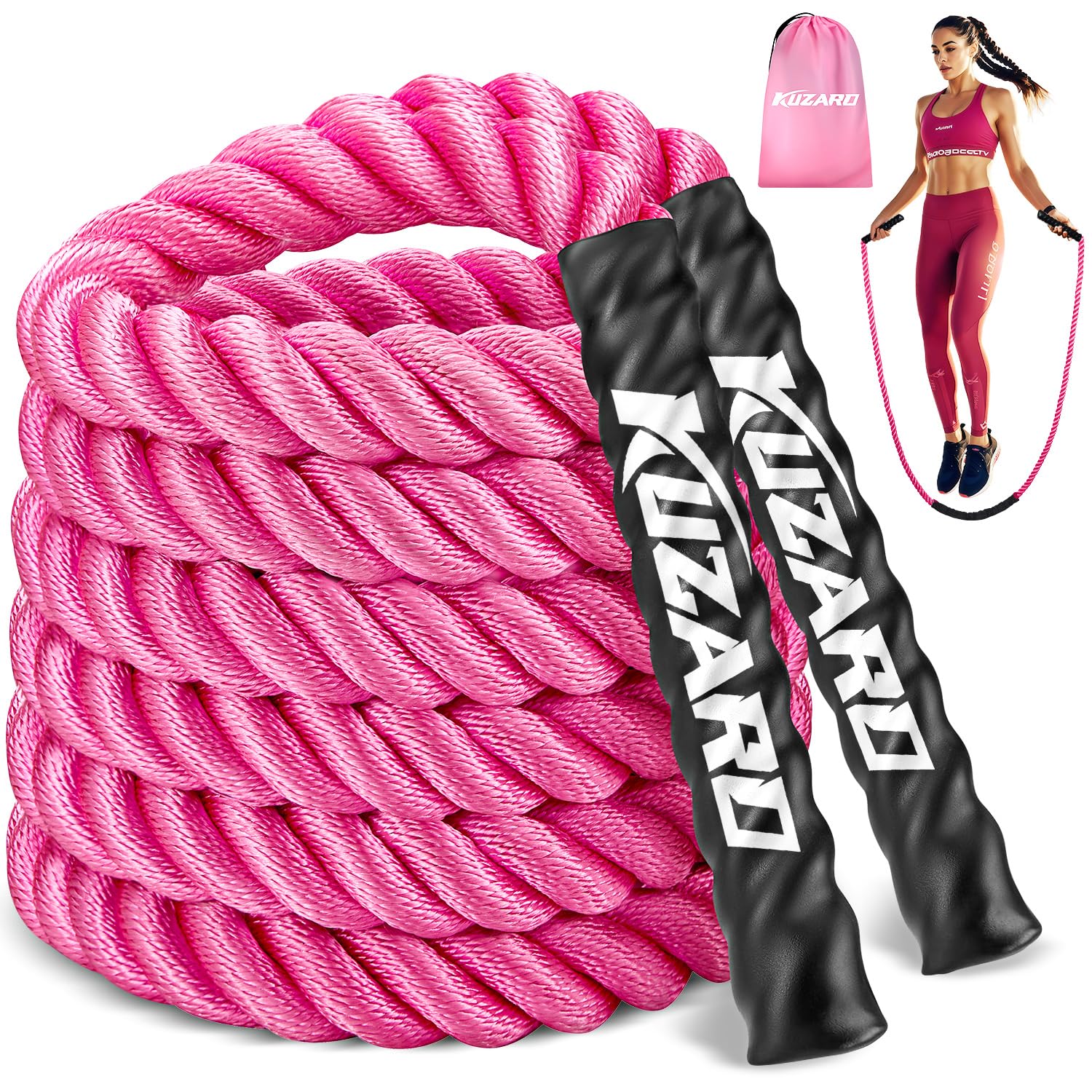 KUZARO Jump Rope, Weighted Jump Rope for Women, Heavy Jump Ropes for Fitness, Home Gym Exercise