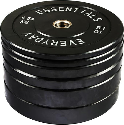 2-Inch Olympic Bumper Plates, Perfect Weight Plates for Weightlifting and Strength Training, Multiple Weights Available