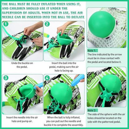 Layhit 2 Pcs Pogo Jumper with Handle for Kids Pump Pogo Ball Stick Jumper Balance Bounce Ball with Pump and Strong Grip for Adults Teen Indoor Outdoor