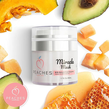 Hydrating Face Mask with Beeswax, Avocado Oil, Pumpkin, and More ??Gently Removes Dead Skin Cells ??Miracle Mask (1.7 oz)