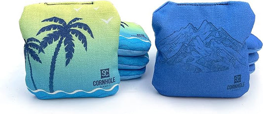 Professional Dual Sided Cornhole Bags- 16 oz 6x6 w/Premium Resin Fill - Official Tournament