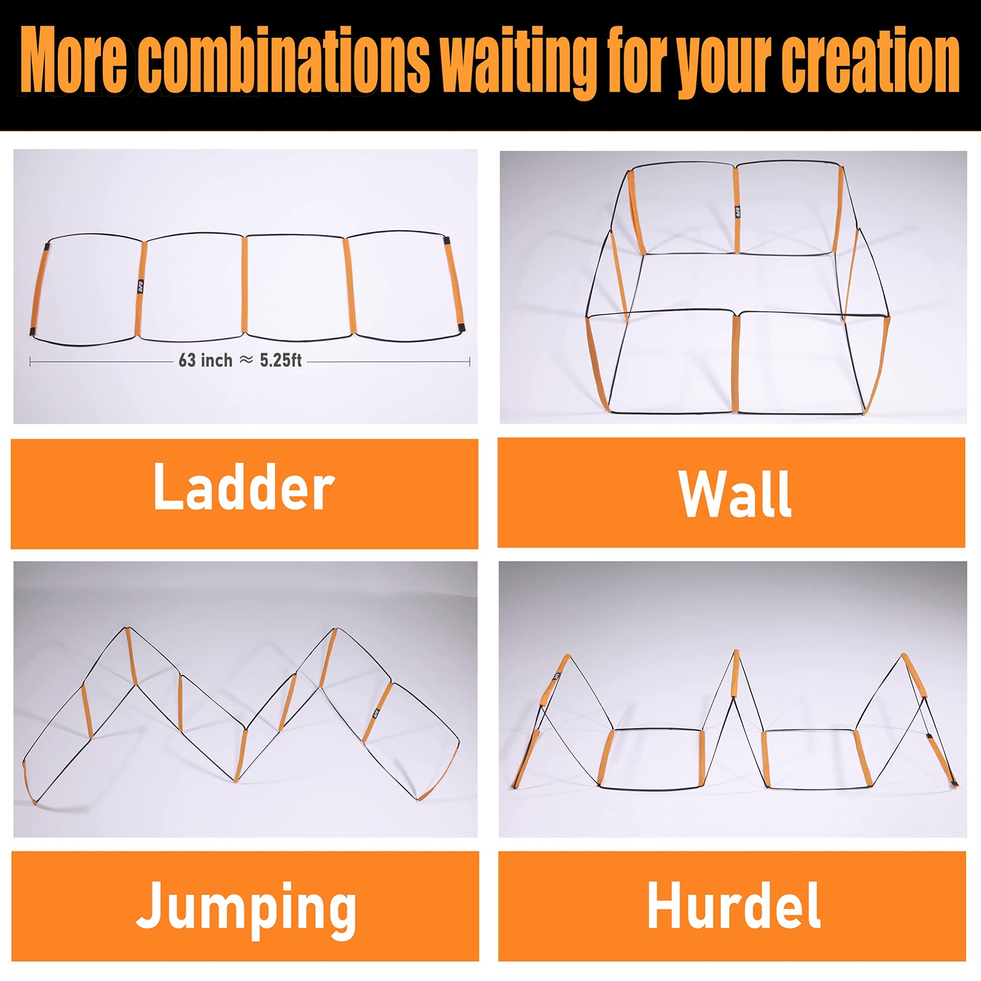 ALPHAWORX Agility Ladder, Agility Training Equipment, Soccer Speed Ladder, Football Footwork