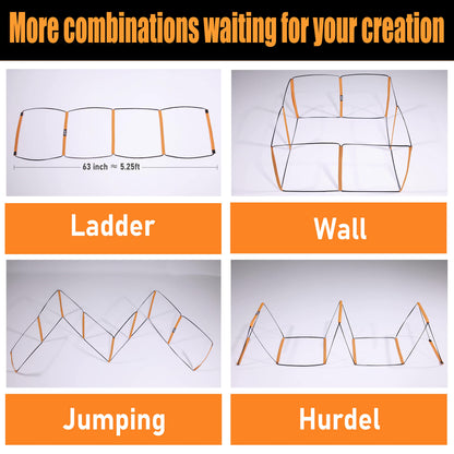 ALPHAWORX Agility Ladder, Agility Training Equipment, Soccer Speed Ladder, Football Footwork