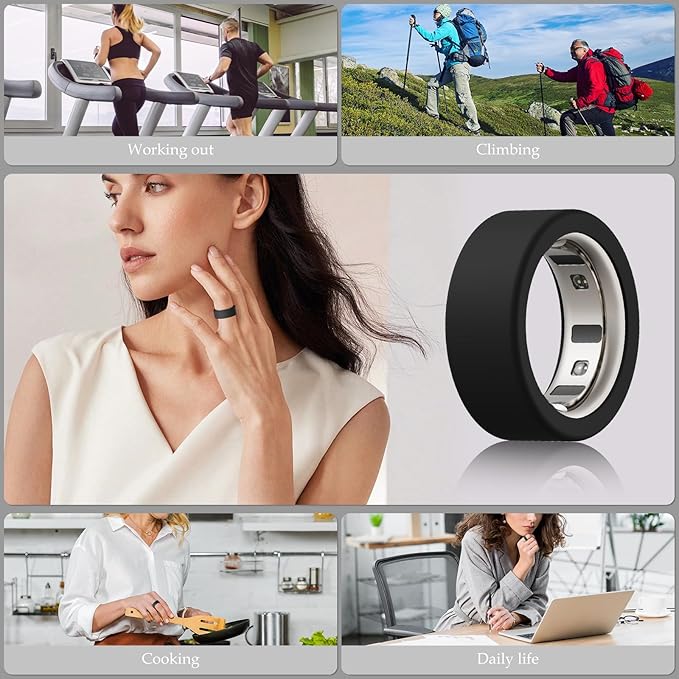 15 Pack Cover Compatible with Oura Ring Gen 4/Gen 3 Horizon/Gen 3 Heritage, Anti-Scratch Silicone Case for Oura Ring Protector for Women Men Working Out Gym, Support Charging with Cover on