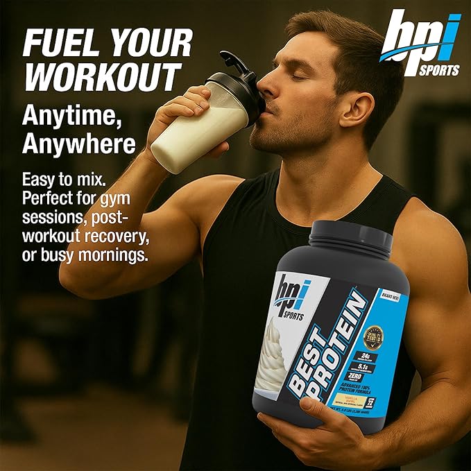 BPI Sports Best Protein ??100% Whey Protein Powder ??Muscle Growth, Recovery, Meal Replacement ??No Fillers, Gluten-Free ??Best Protein Powder for Men & Women | Vanilla Swirl ??5 Pounds