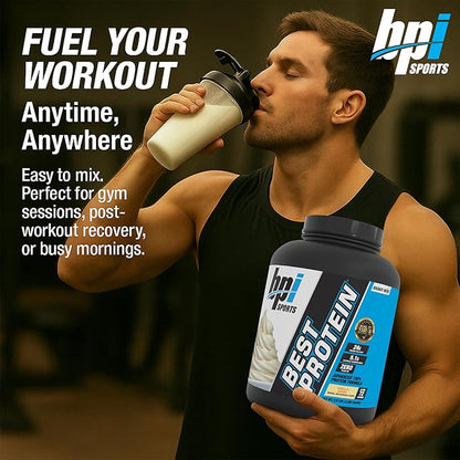 BPI Sports Best Protein ??100% Whey Protein Powder ??Muscle Growth, Recovery, Meal Replacement ??No Fillers, Gluten-Free ??Best Protein Powder for Men & Women | Vanilla Swirl ??5 Pounds
