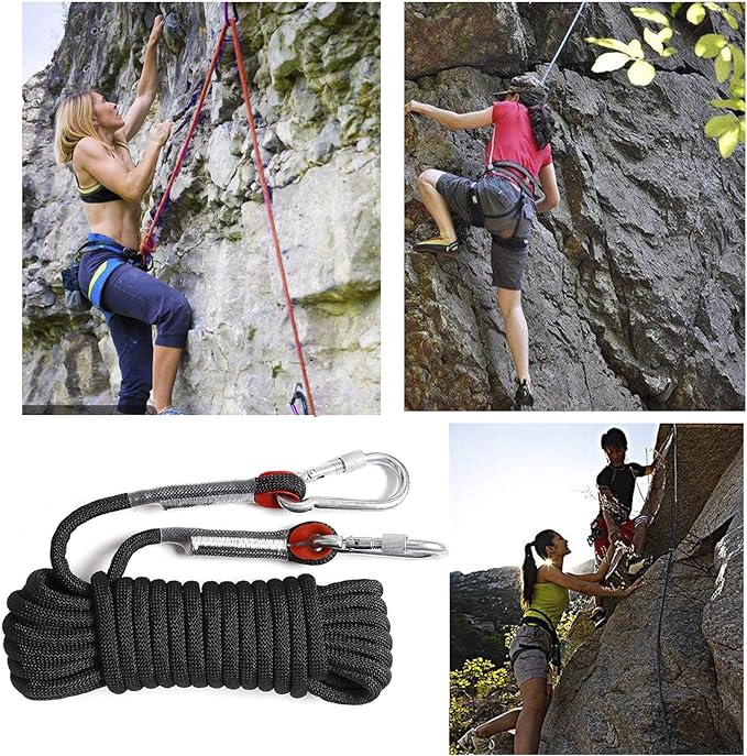 Static Climbing Ropes 35FT,50FT,100FT,150FT,200FT,250FT(Diam 10mm,16mm)