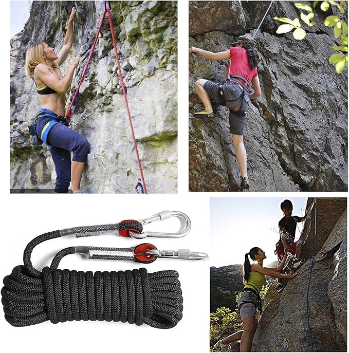 Static Climbing Ropes 35FT,50FT,100FT,150FT,200FT,250FT(Diam 10mm,16mm)