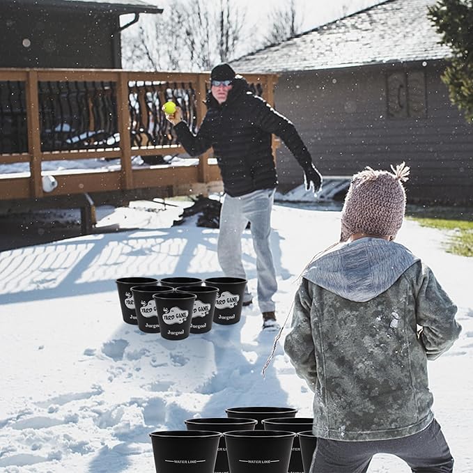 Juegoal Outdoor Giant Yard Pong Game Set Outdoor Toss Game Throwing Game for Beach, Camping, Lawn and Backyard