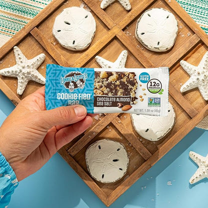 Lenny & Larry's Cookie-fied Protein Bar ??Chocolate Almond Sea Salt Vegan Protein Bars 9x45g ??Healthy Snacks with 12g Plant Protein & 5g Fiber ??Gluten free Power Bar, Keto Friendly, Non-GMO & Vegan