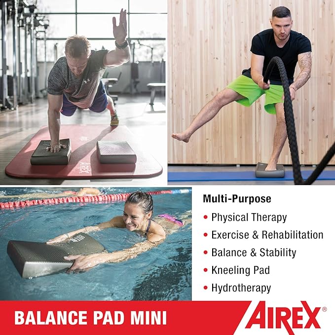 AIREX Balance Pad ??Stability Trainer for Balance, Stretching, Physical Therapy, Exercise, Mobility, Rehabilitation and Core Training Non-Slip Closed Cell Foam Premium Balance Pad