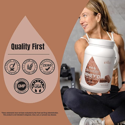 Whey'd Protein Powder, 25 G Whey Protein Blend with Concentrate, Isolate & Hydrolysate, Low Lactose & Digestive Enzymes for Easy Mixing & Smooth Texture, Brownie Milkshake, 25 Servings