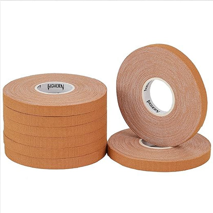 Bighorn Athletics Pro Series Jiu-Jitsu Finger Tape, 8-Rolls with Tin Holder, Enhanced Strength, Residue-Free (0.3-Inch, Nude)