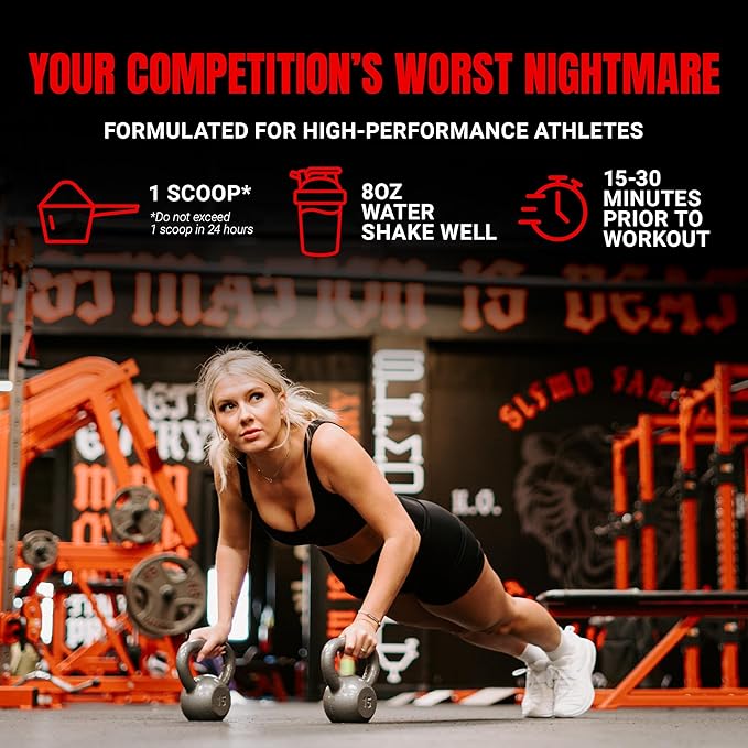 PROSUPPS Mr. Hyde Nightmare Pre Workout Powder with Caffeine & Beta Alanine - Preworkout for Intense Energy, Mental Focus & Performance - Gym & Fitness Supplements (Black N' Blueberry, 30 Servings)