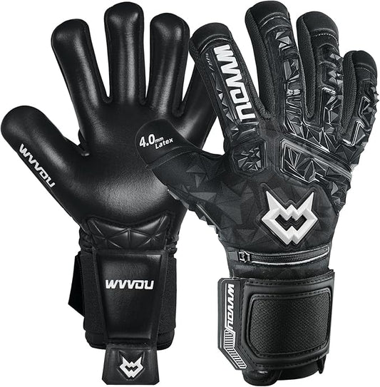 WVVOU Soccer Goalie Gloves for Adults and Youth, High Performance Goalkeeper Gloves with 5