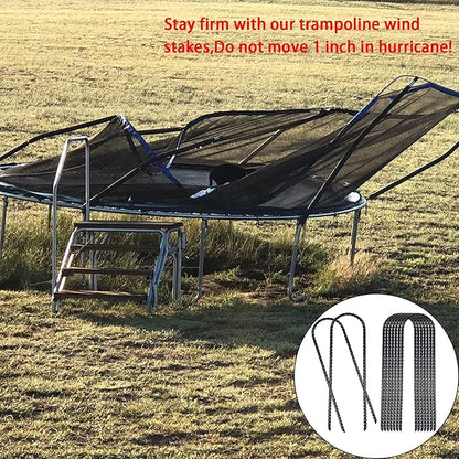 20 Pack 10 Inch Heavy Duty Trampolines Wind Stakes Galvanized Steel Garden Stakes U-Shaped Staples for Landscaping, Camping Tents, Soccer Goals and Garden Decoration