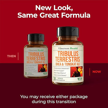 Testosterone Supplement For Men ??Tribulus Terrestris, Magnesium, Zinc, Tongkat Ali & Rhodiola Rosea Supplement ??Muscle Builder, Libido Support & B6 Vitamins for Men with DHEA 100mg ??30 Capsules
